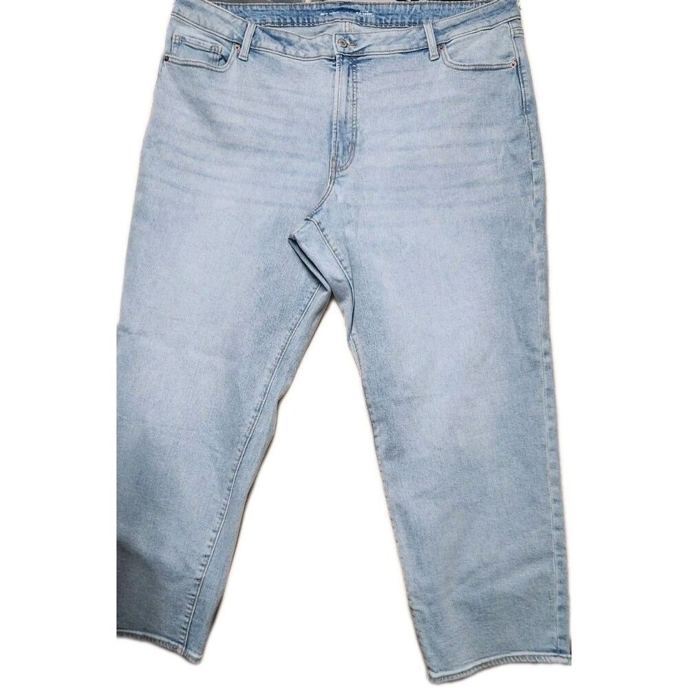 Old Navy High Rise Blue Jeans Women’s 24w 48x28 O.G. Straight Stretch Plus NWOT